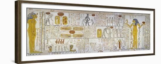 Egypt, Tomb of Ramses VI, Mural Painting from Illustrated Book of Gates and Book of Caverns-null-Framed Giclee Print