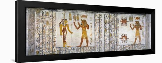 Egypt, Tomb of Ramses VI, Mural Painting from Illustrated Book of the Dead, in Burial Chamber-null-Framed Giclee Print