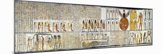 Egypt, Tomb of Ramses VI, Mural Painting from Illustrated Book of the Earth-null-Mounted Giclee Print