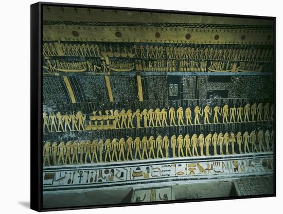 Egypt, Tomb of Ramses VI, Painted Ceiling Illustrating Book of the Day and Book of Night Cosmology-null-Framed Stretched Canvas