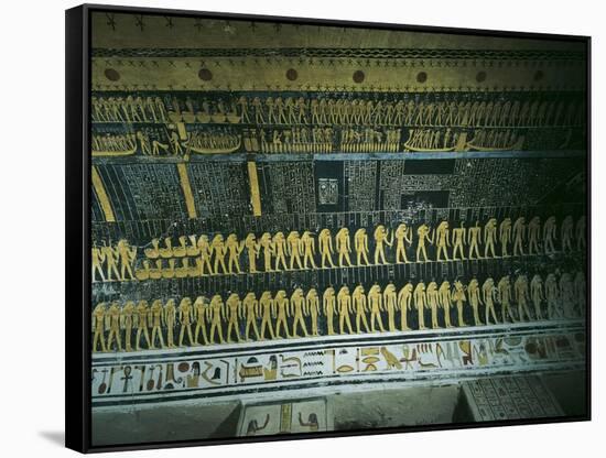 Egypt, Tomb of Ramses VI, Painted Ceiling Illustrating Book of the Day and Book of Night Cosmology-null-Framed Stretched Canvas