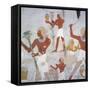 Egypt, Tomb of Royal Cupbearer Suemnut, Mural Paintings, Hunting Scenes and Votive Offerings-null-Framed Stretched Canvas