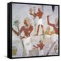 Egypt, Tomb of Royal Cupbearer Suemnut, Mural Paintings, Hunting Scenes and Votive Offerings-null-Framed Stretched Canvas