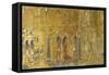 Egypt, Tomb of Seti I, Mural Painting of People on Boats from 19th Dynasty in Burial Chamber-null-Framed Stretched Canvas