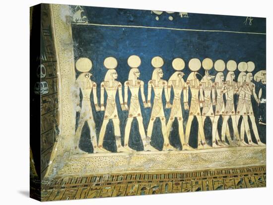 Egypt, Tomb of Seti I, Mural Paintings of Symbolic Representation of Stars and Constellations-null-Stretched Canvas