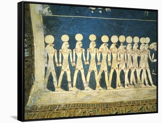 Egypt, Tomb of Seti I, Mural Paintings of Symbolic Representation of Stars and Constellations-null-Framed Stretched Canvas