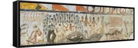 Egypt, Tomb of Standard-Bearer of Pharaoh Pehsukher, Mural Paintings, Vine Harvest-null-Framed Stretched Canvas