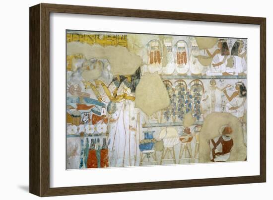 Egypt, Tomb of Steward to First Amon Prophet at Karnak Djehuty, Mural Paintings from 18th Dynasty-null-Framed Giclee Print