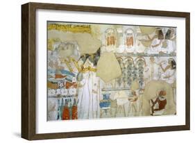 Egypt, Tomb of Steward to First Amon Prophet at Karnak Djehuty, Mural Paintings from 18th Dynasty-null-Framed Giclee Print