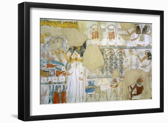 Egypt, Tomb of Steward to First Amon Prophet at Karnak Djehuty, Mural Paintings from 18th Dynasty-null-Framed Giclee Print