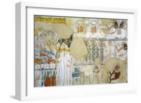 Egypt, Tomb of Steward to First Amon Prophet at Karnak Djehuty, Mural Paintings from 18th Dynasty-null-Framed Giclee Print