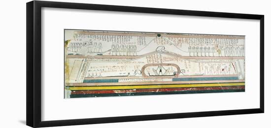 Egypt, Tomb of Thutmose III, Mural Paintings from Illustrated Amduat in Burial Chamber-null-Framed Giclee Print