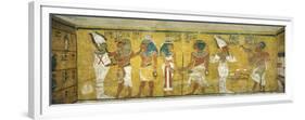 Egypt, Tomb of Tutankhamen, Mural Paintings of Pharaoh and Ka Meeting Osiris-null-Framed Giclee Print