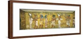 Egypt, Tomb of Tutankhamen, Mural Paintings of Pharaoh and Ka Meeting Osiris-null-Framed Giclee Print