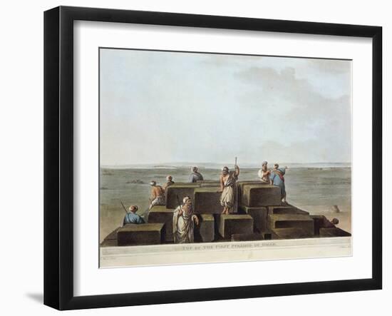 Egypt, Top of First Pyramid of Giza from "Views" of Luigi Mayer-null-Framed Giclee Print