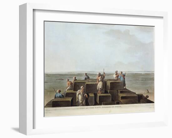 Egypt, Top of First Pyramid of Giza from "Views" of Luigi Mayer-null-Framed Giclee Print