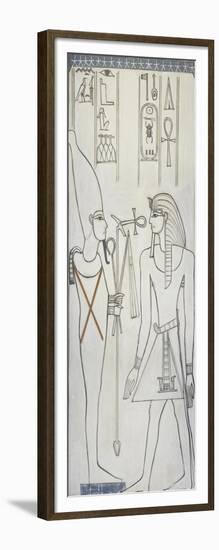 Egypt, Valley of the Kings, Burial Chamber, Tomb of Amenhotep II, Osiris and Pharaoh-null-Framed Giclee Print