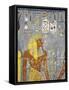 Egypt, Valley of the Kings, Tomb of Horemheb, Vestibule, Mural Paintings, Pharaoh and Cartouches-null-Framed Stretched Canvas