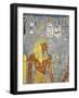 Egypt, Valley of the Kings, Tomb of Horemheb, Vestibule, Mural Paintings, Pharaoh and Cartouches-null-Framed Giclee Print