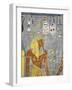 Egypt, Valley of the Kings, Tomb of Horemheb, Vestibule, Mural Paintings, Pharaoh and Cartouches-null-Framed Giclee Print