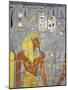 Egypt, Valley of the Kings, Tomb of Horemheb, Vestibule, Mural Paintings, Pharaoh and Cartouches-null-Mounted Giclee Print