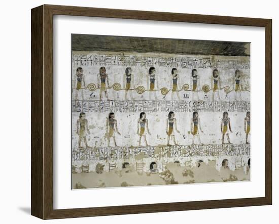 Egypt, Valley of the Kings, Tomb of Merneptah, Mural Painting from Illustrated Book of Gates-null-Framed Giclee Print