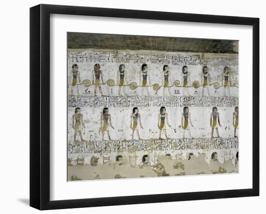 Egypt, Valley of the Kings, Tomb of Merneptah, Mural Painting from Illustrated Book of Gates-null-Framed Giclee Print