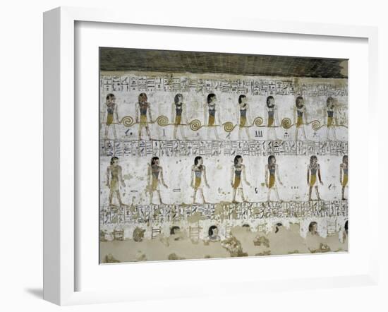 Egypt, Valley of the Kings, Tomb of Merneptah, Mural Painting from Illustrated Book of Gates-null-Framed Giclee Print