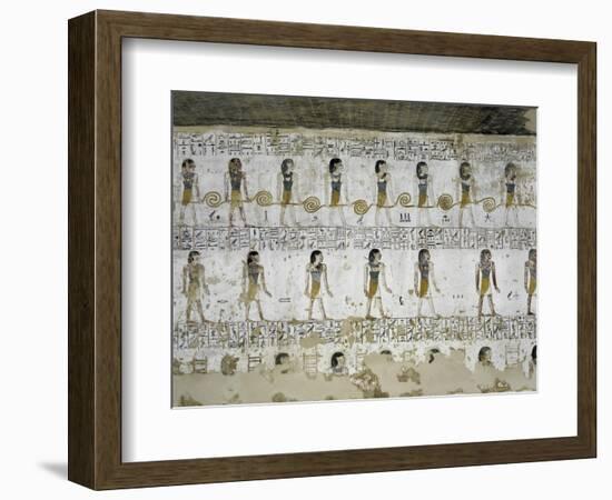 Egypt, Valley of the Kings, Tomb of Merneptah, Mural Painting from Illustrated Book of Gates-null-Framed Giclee Print