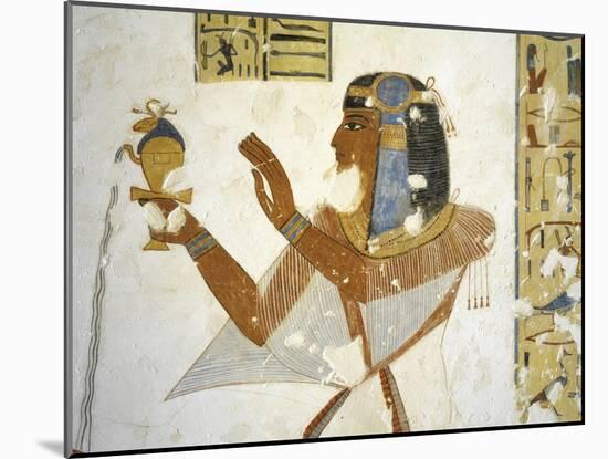 Egypt, Valley of the Kings, Tomb of Prince Mentuherkhepeshef, Mural Painting of Prince-null-Mounted Giclee Print