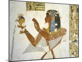 Egypt, Valley of the Kings, Tomb of Prince Mentuherkhepeshef, Mural Painting of Prince-null-Mounted Giclee Print