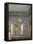 Egypt, Valley of the Kings, Tomb of Ramses I, Mural Painting of Ma'At, Pharaoh and Ptah-null-Framed Stretched Canvas