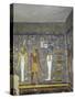 Egypt, Valley of the Kings, Tomb of Ramses I, Mural Painting of Ma'At, Pharaoh and Ptah-null-Stretched Canvas