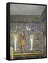 Egypt, Valley of the Kings, Tomb of Ramses I, Mural Painting of Ma'At, Pharaoh and Ptah-null-Framed Stretched Canvas