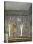Egypt, Valley of the Kings, Tomb of Ramses I, Mural Painting of Ma'At, Pharaoh and Ptah-null-Stretched Canvas