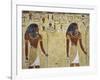 Egypt Valley of the Kings, Tomb of Seti I, Mural Painting of Two Gods, from Nineteenth Dynasty-null-Framed Giclee Print