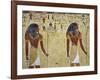 Egypt Valley of the Kings, Tomb of Seti I, Mural Painting of Two Gods, from Nineteenth Dynasty-null-Framed Giclee Print