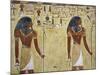 Egypt Valley of the Kings, Tomb of Seti I, Mural Painting of Two Gods, from Nineteenth Dynasty-null-Mounted Giclee Print