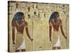 Egypt Valley of the Kings, Tomb of Seti I, Mural Painting of Two Gods, from Nineteenth Dynasty-null-Stretched Canvas