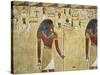 Egypt Valley of the Kings, Tomb of Seti I, Mural Painting of Two Gods, from Nineteenth Dynasty-null-Stretched Canvas