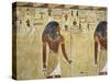 Egypt Valley of the Kings, Tomb of Seti I, Mural Painting of Two Gods, from Nineteenth Dynasty-null-Stretched Canvas