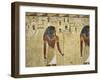 Egypt Valley of the Kings, Tomb of Seti I, Mural Painting of Two Gods, from Nineteenth Dynasty-null-Framed Giclee Print