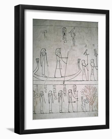 Egypt Valley of the Kings, Tomb of Thutmose II, Detail of Relief-null-Framed Giclee Print