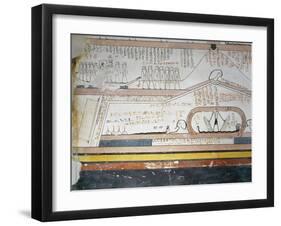 Egypt, Valley of the Kings, Tomb of Thutmose III, Mural Paintings from Burial Chamber-null-Framed Giclee Print