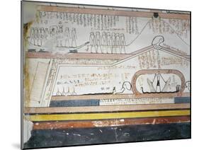 Egypt, Valley of the Kings, Tomb of Thutmose III, Mural Paintings from Burial Chamber-null-Mounted Giclee Print
