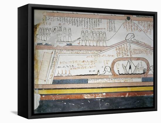 Egypt, Valley of the Kings, Tomb of Thutmose III, Mural Paintings from Burial Chamber-null-Framed Stretched Canvas