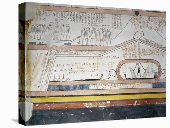 Egypt, Valley of the Kings, Tomb of Thutmose III, Mural Paintings from Burial Chamber-null-Stretched Canvas