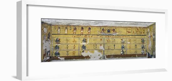 Egypt, Valley of the Kings, West Valley, Tomb of Ay, Burial Chamber, Northern Wall, Mural Paintings-null-Framed Giclee Print