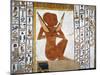 Egypt, Valley of the Queens, Tomb of Nefertari, Mural Painting of Guardian in Burial Chamber-null-Mounted Giclee Print