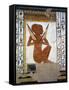 Egypt, Valley of the Queens, Tomb of Nefertari, Mural Painting of Guardian in Burial Chamber-null-Framed Stretched Canvas